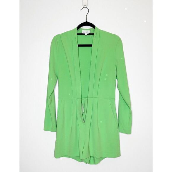 ALC Heston Blazer Romper Long Sleeve Women's No Belt Green Size 4 - Picture 4 of 9